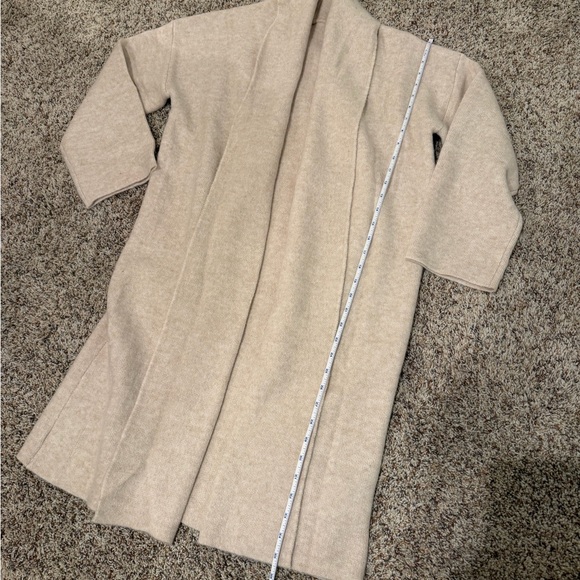 Elegant Cream Long Sweater - Picture 3 of 6